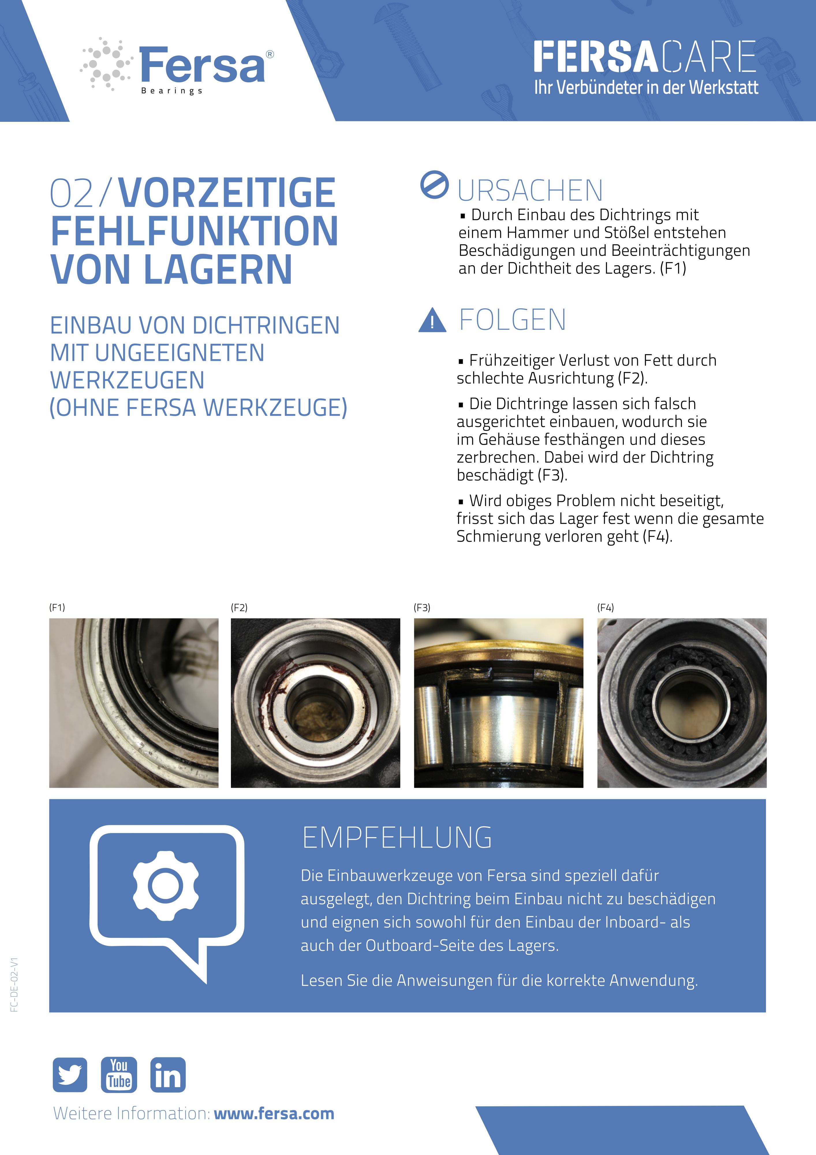 Informationspillen II: vorzeitige Fehlfunktion von Lagern