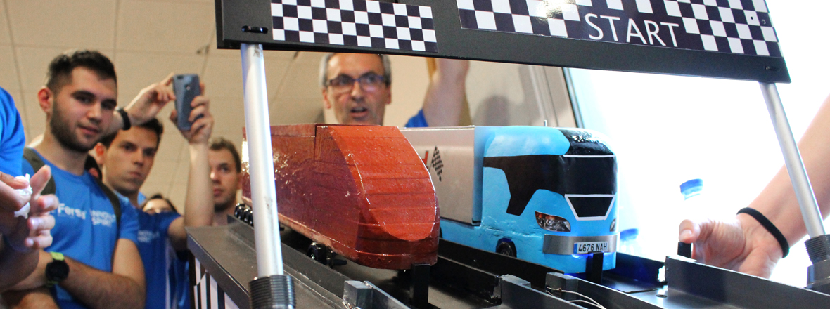 14 teams of students competed for the fastest truck and the best design.
